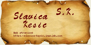 Slavica Kesić vizit kartica